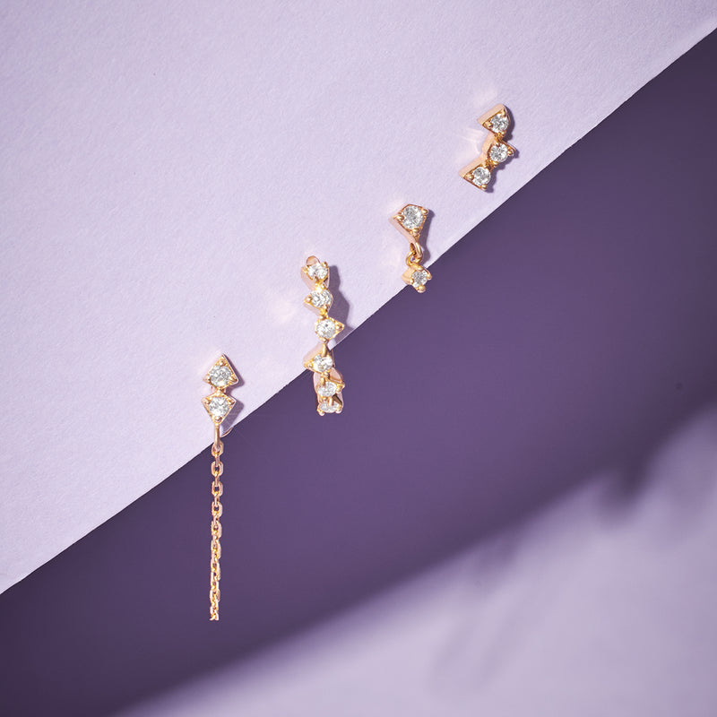 EMBER | Lab Grown Diamond Threadless Flatback Earring
