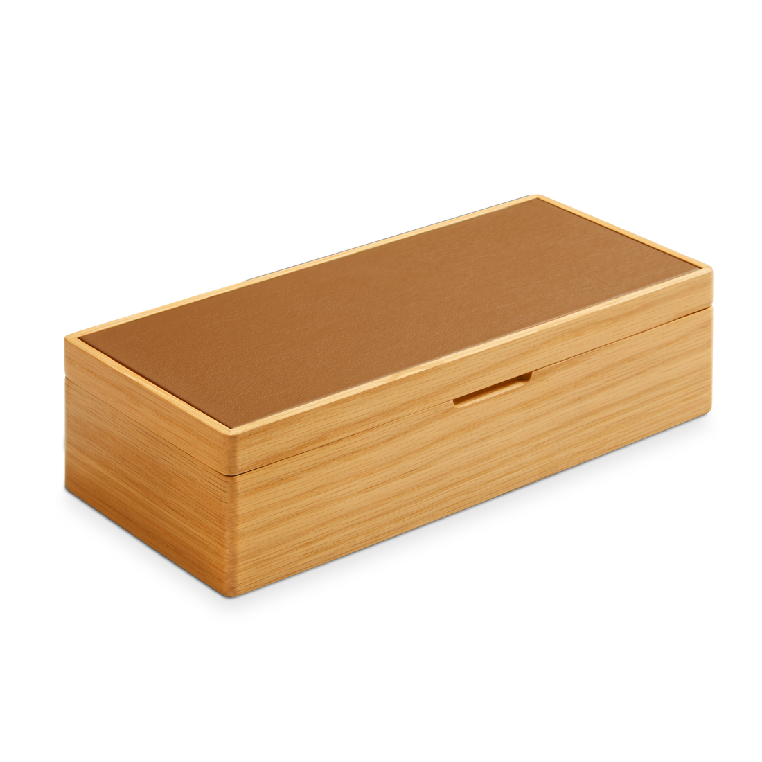 4 SLOT WATCH COLLECTOR'S BOX | Oak/Tan