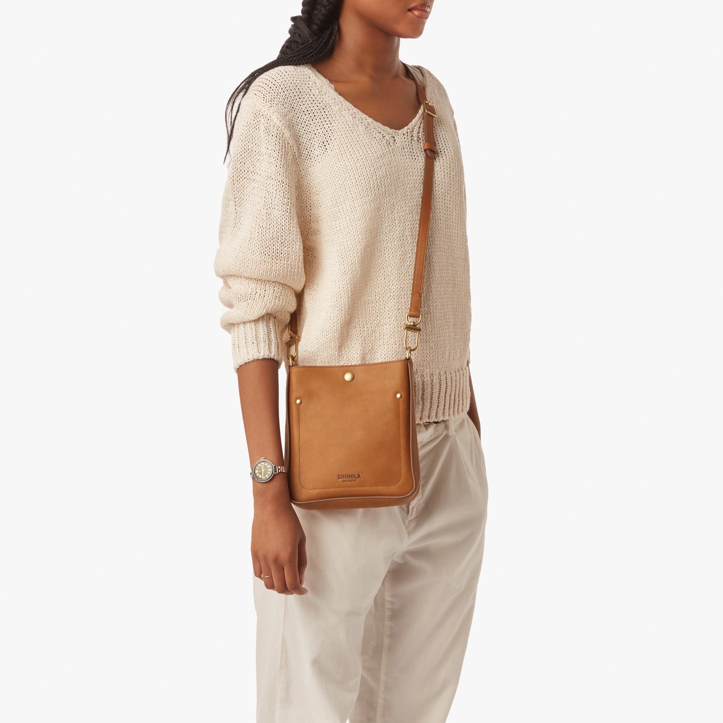THE MINI POCKET CROSSBODY | Natural Leather
