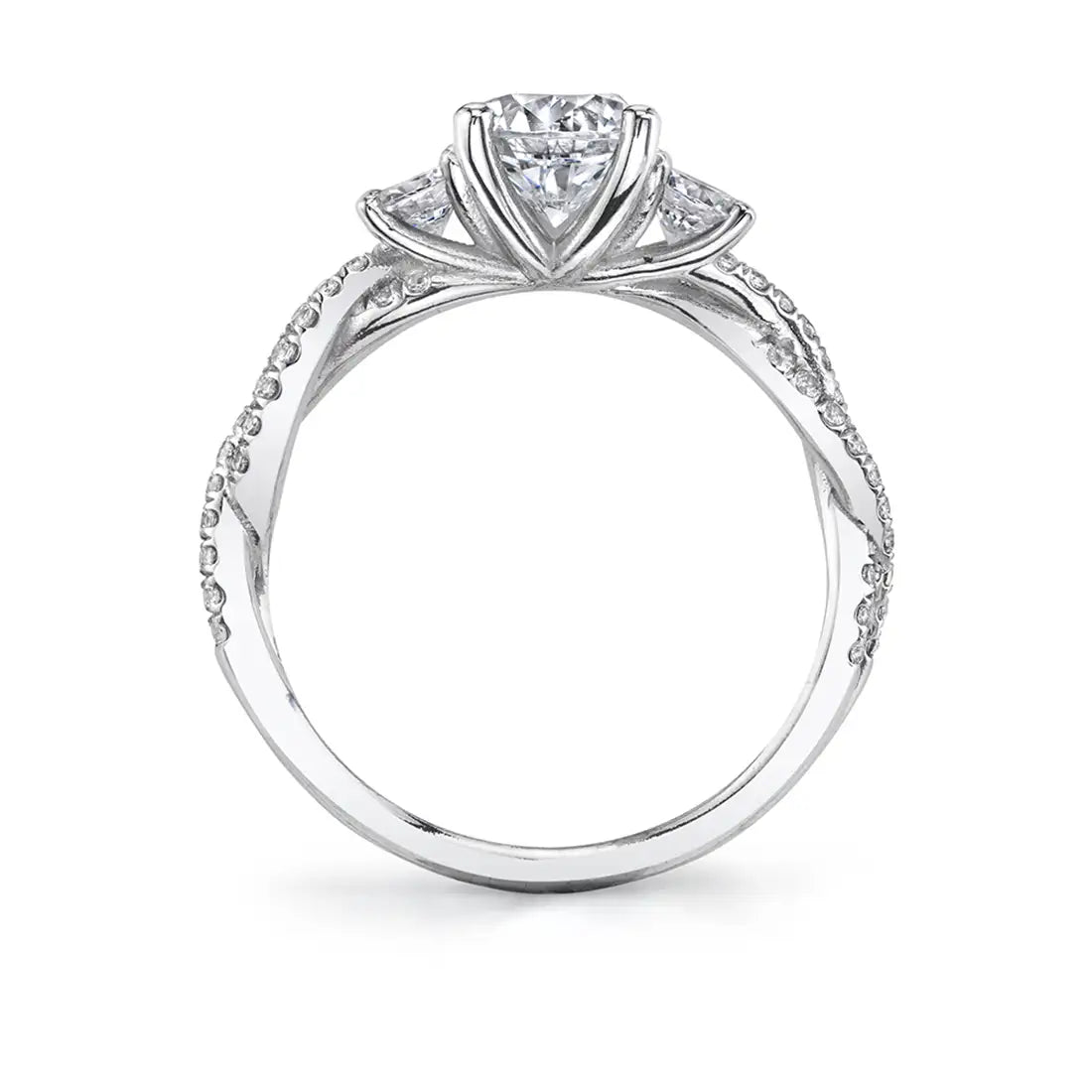 Gina | 14kt White Gold Three Stone Diamond Engagement Ring