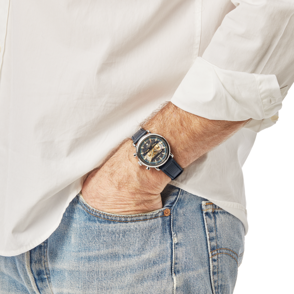 J Dilla Runwell Chronograph Watch | Midnight Blue