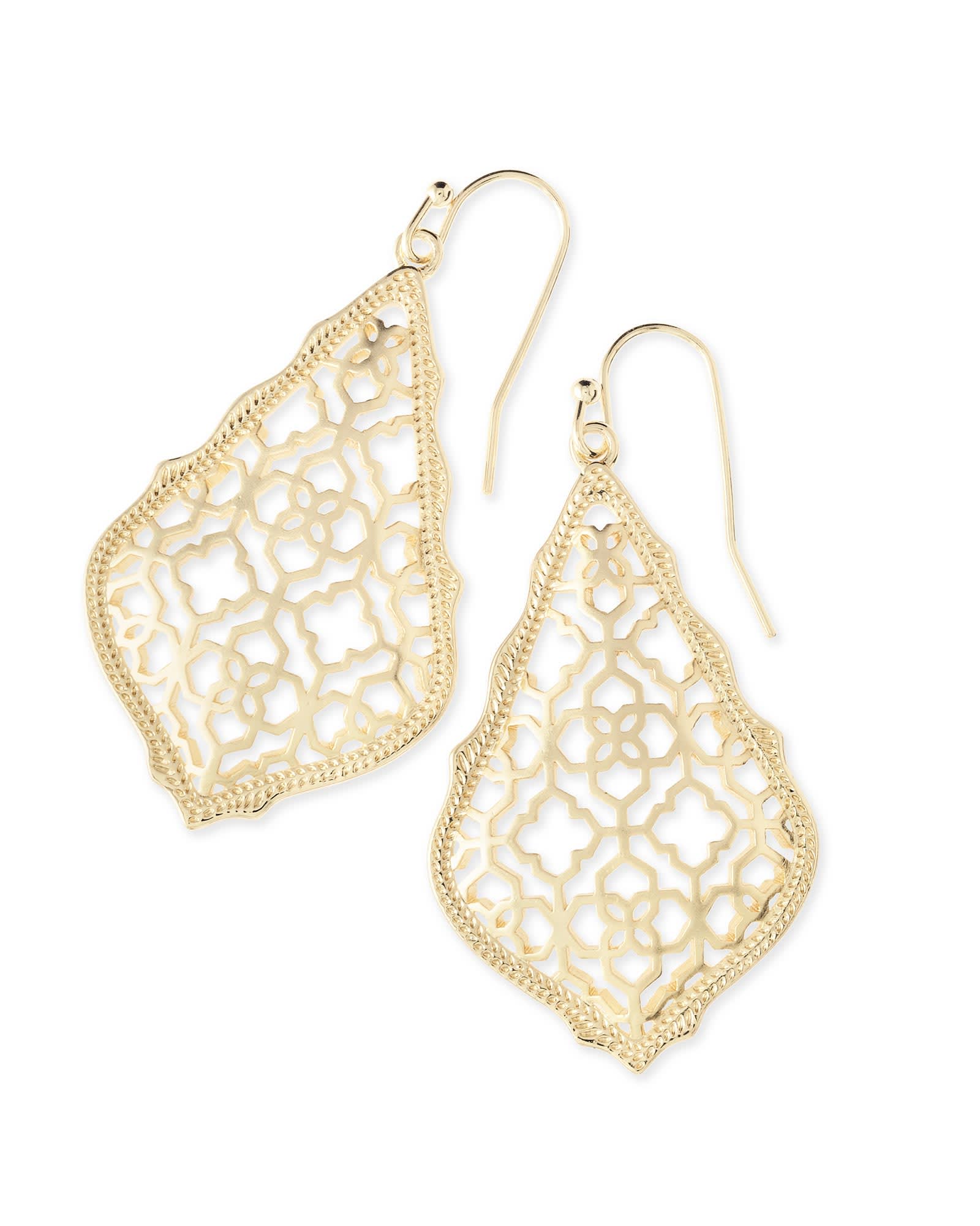 Addie Gold Drop Earrings in Gold Filigree Mix Radiant Fine Jewelry