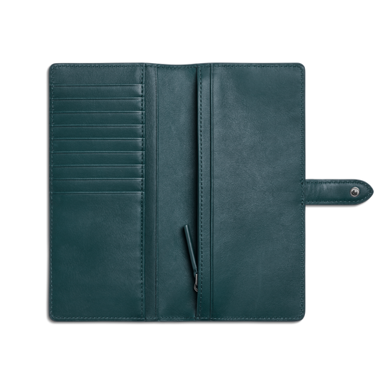 CONTINENTAL SNAP WALLET | Emerald