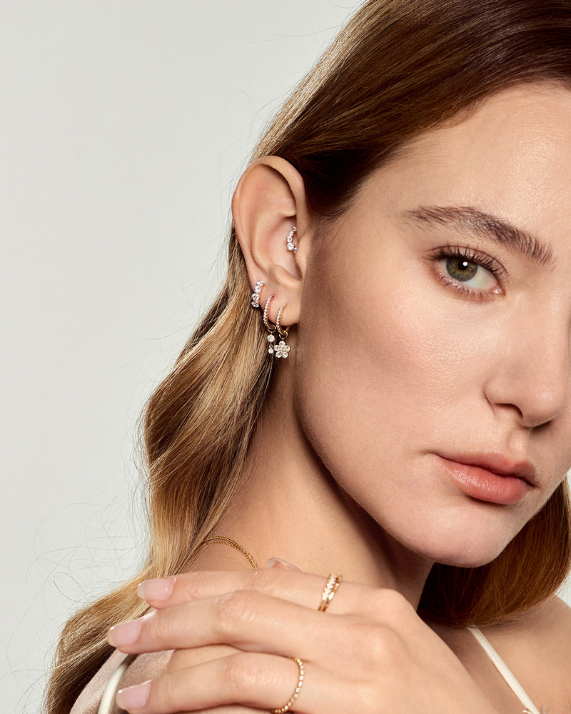 DREW | Double Round Lab Grown Diamond Dangle Earring Charm