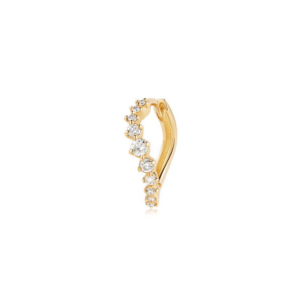 PARIS | Lab Grown Diamond Curved Huggie Hoop