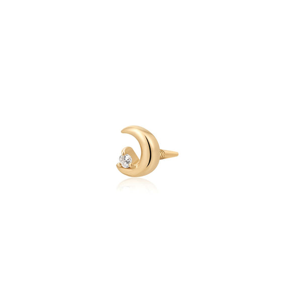 LIORA | Half Moon Lab Grown Diamond Threaded with Flatback