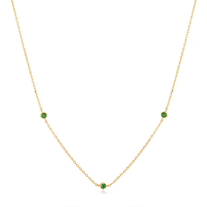 CARINA | Triple Tsavorite Necklace