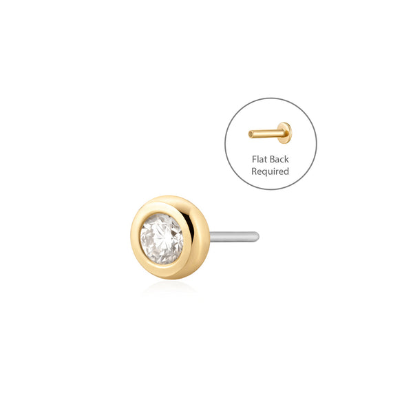 HONOR | Lab Grown Diamond Threadless Flatback Earring