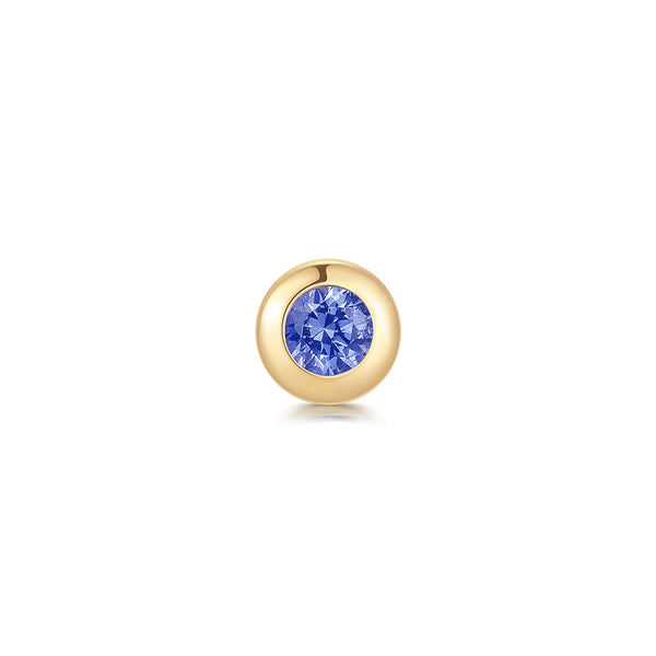 DONATELLA | Lab Grown Sapphire Threadless Flatback Earring