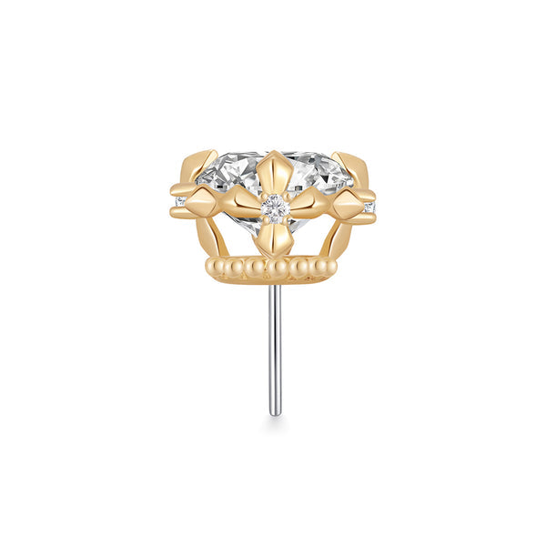 REMY | 7mm Lab Grown Diamond Accented Threadless Flatback Earring