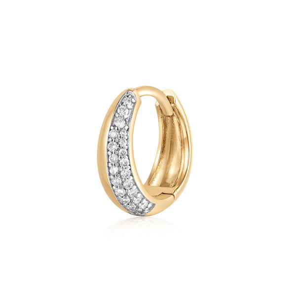 GILEA | Two-Tone Pave Lab-Grown Diamond Huggie Hoop