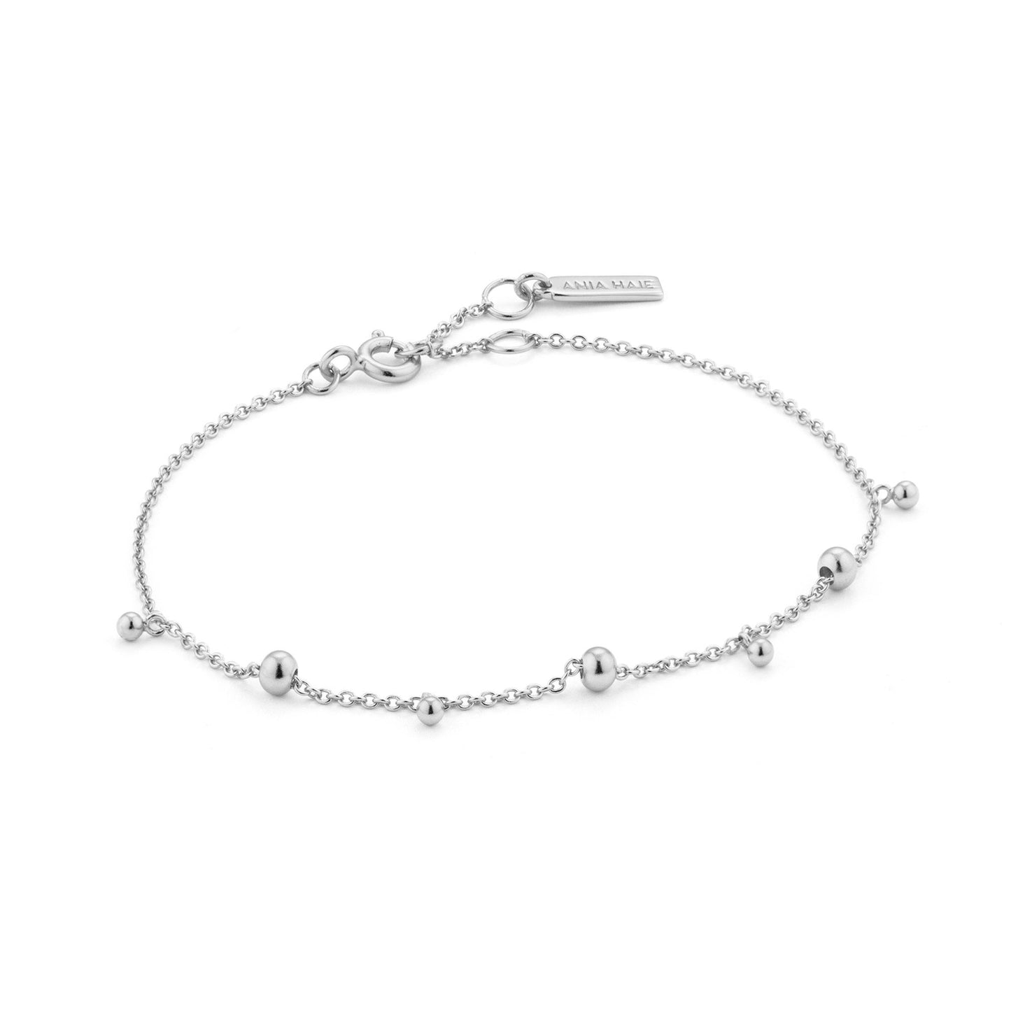 Silver Modern Drop Balls Bracelet