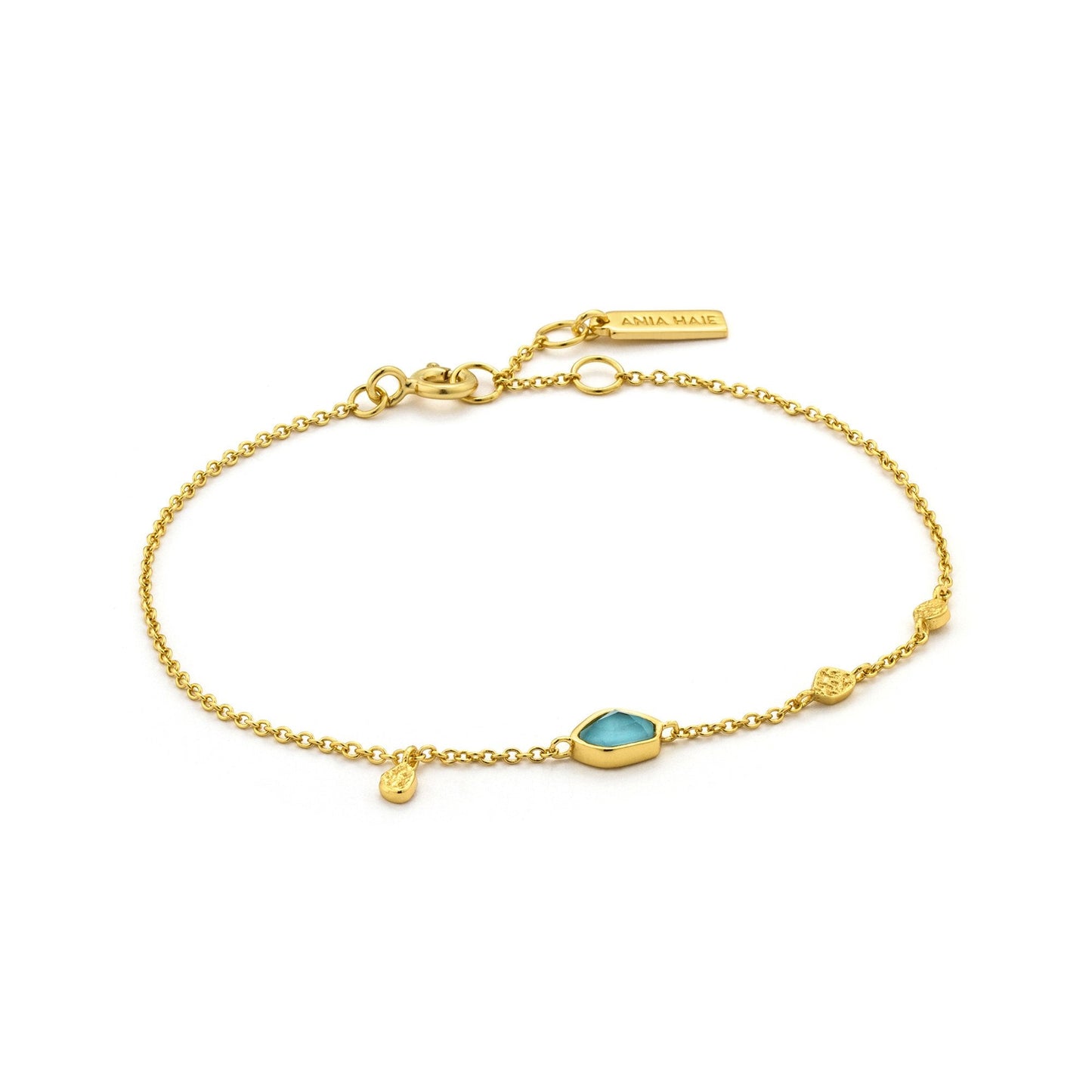 Ania Haie gold turquoise discs bracelet