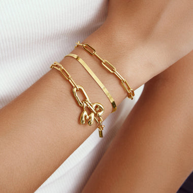 Gold Letter Charm