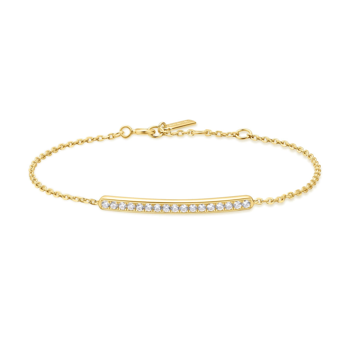 Gold Pav¨¦ Bar Bracelet