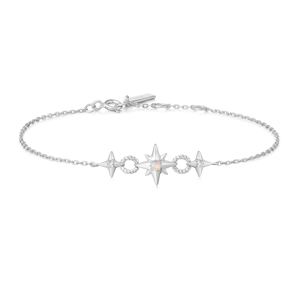 Silver Linked Star Bracelet