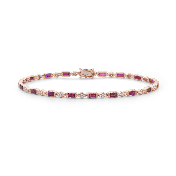 14kt Yellow Gold Ruby Bracelet