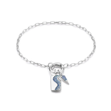 Silver Ombré Blue Charm