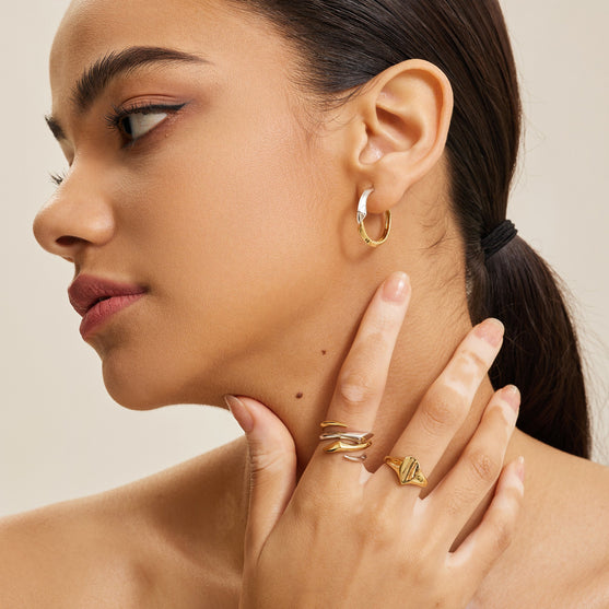 Silver Arrow Twist Adjustable Ring