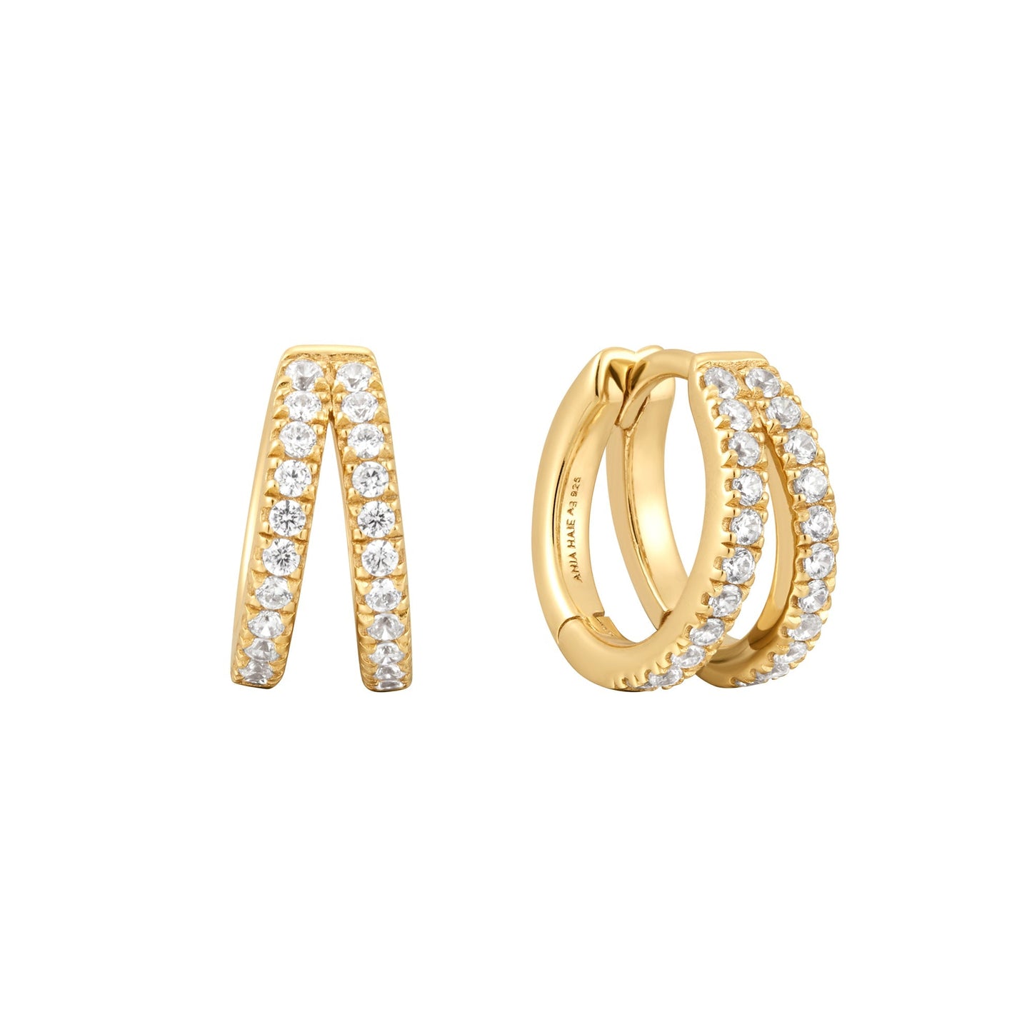 Gold Double Pav¨¦ Huggies