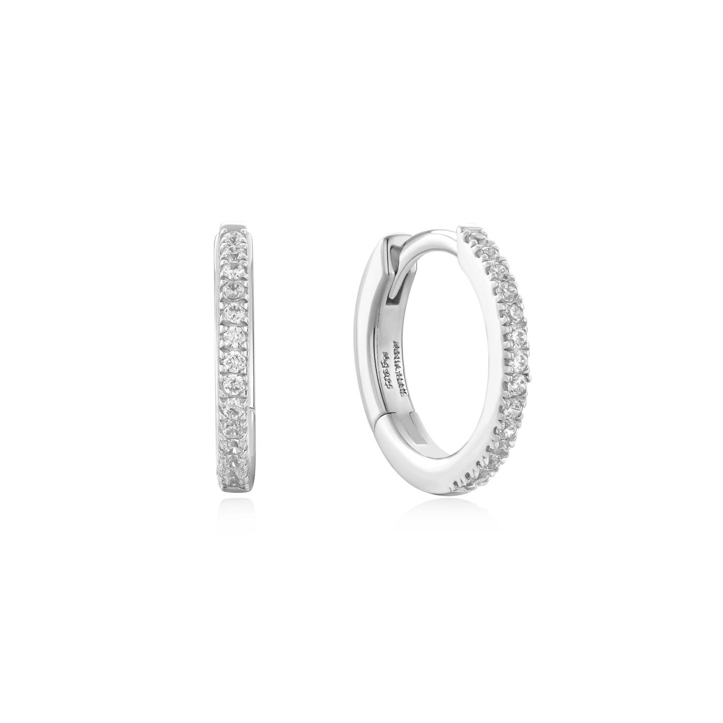 Silver Classic Pav¨¦ Huggies