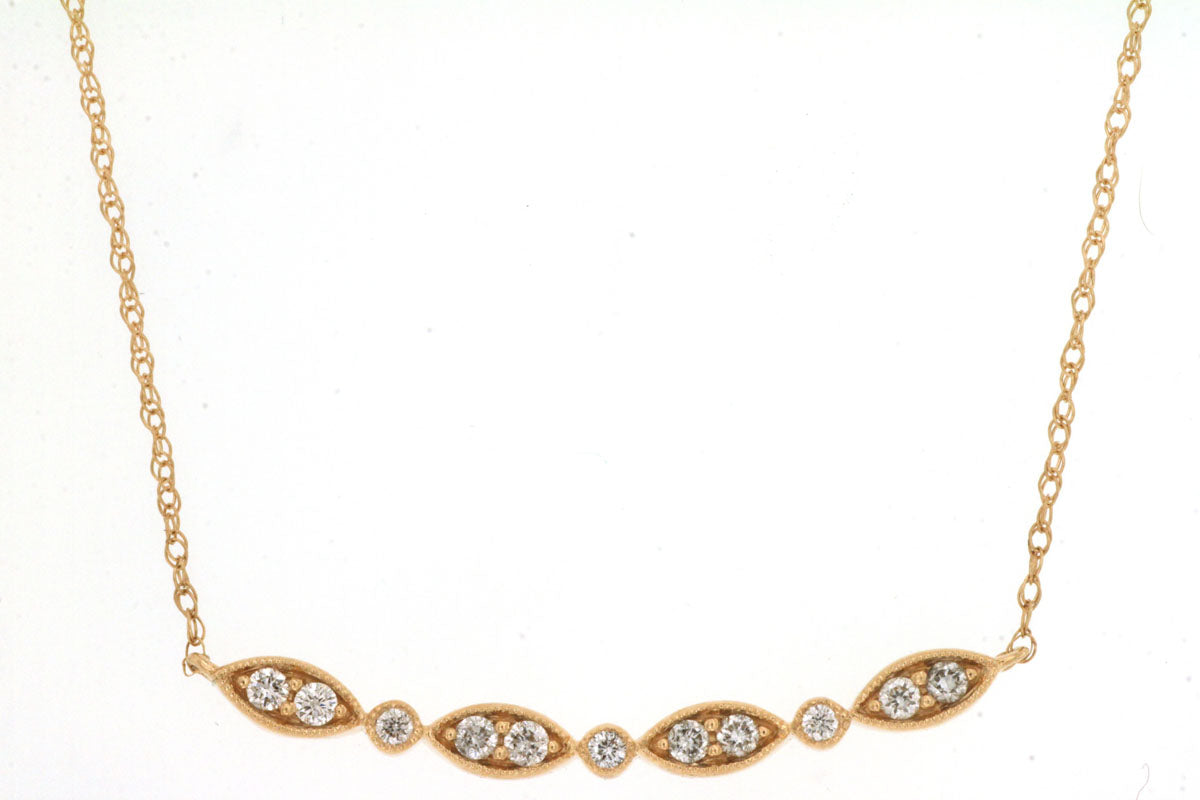14kt Yellow Gold Diamond Necklace