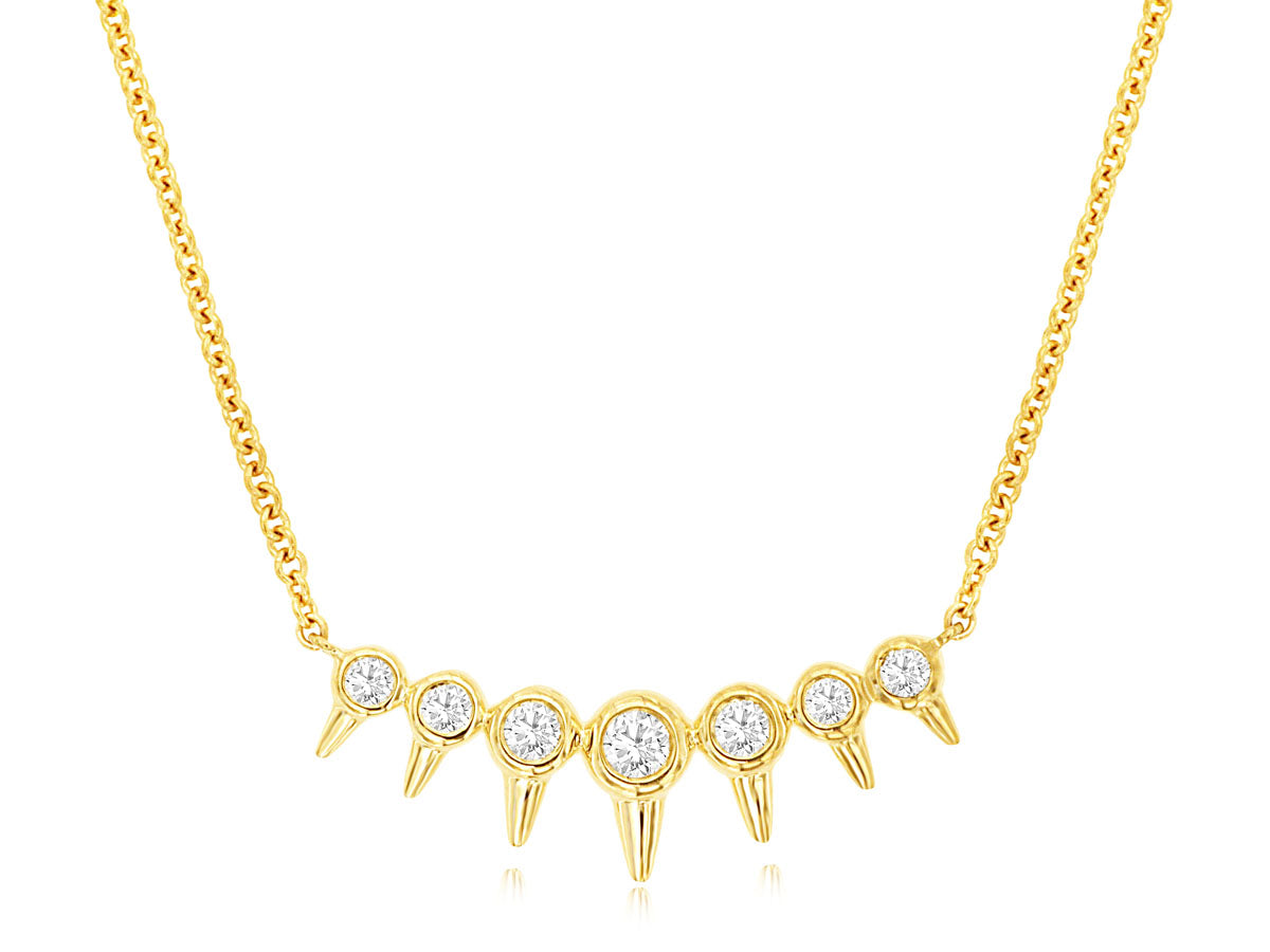 14kt Yellow Gold Diamond Necklace