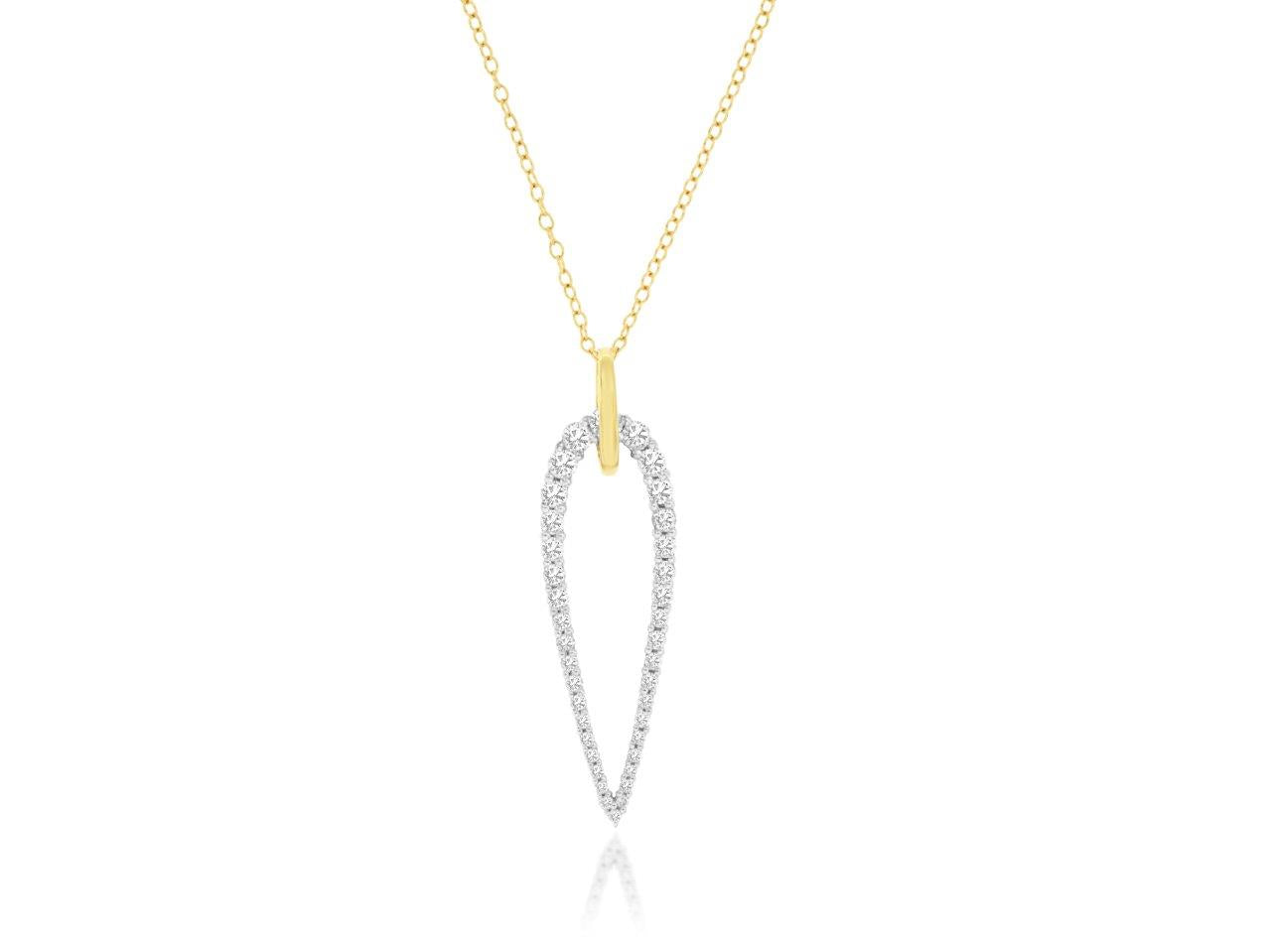 14kt Yellow Gold Diamond Pendant Necklace