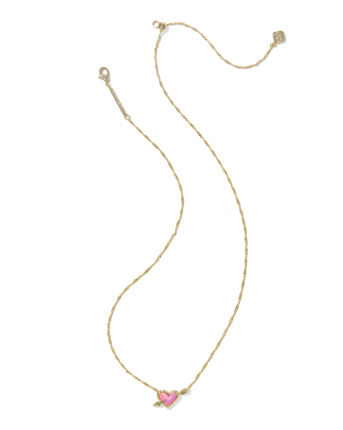 Ari Heart Arrow Gold Short Pendant Necklace