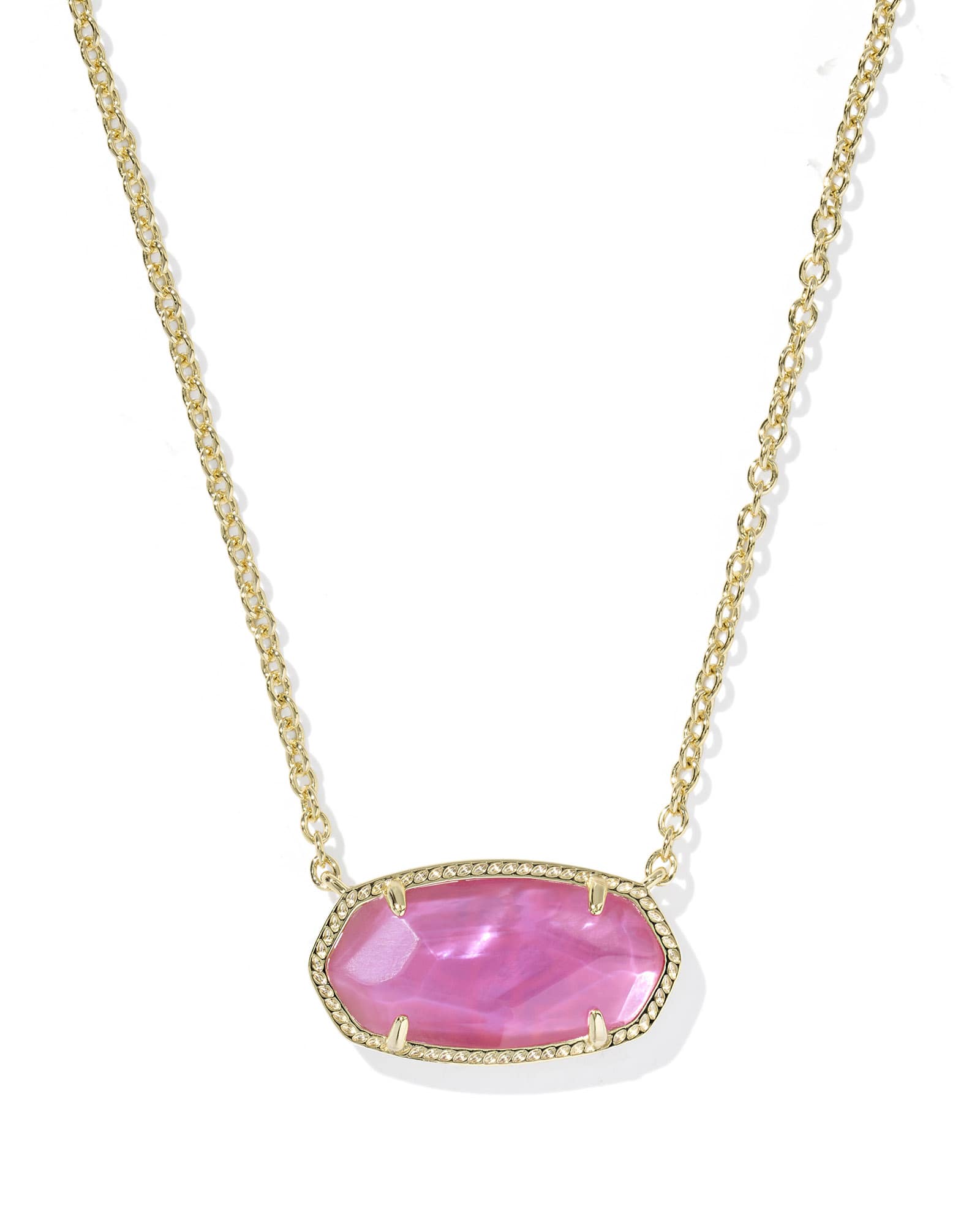 Elisa Gold Statement Short Pendant Necklace in Azalea Illusion