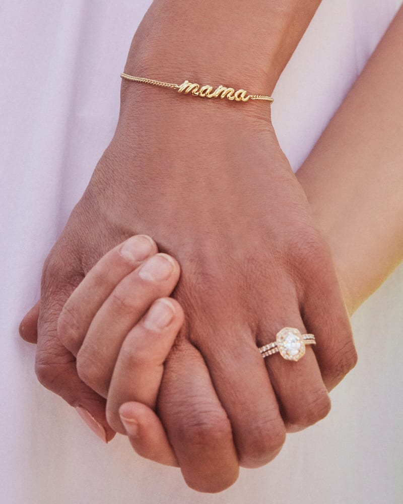 Mama Script Bracelet in Gold