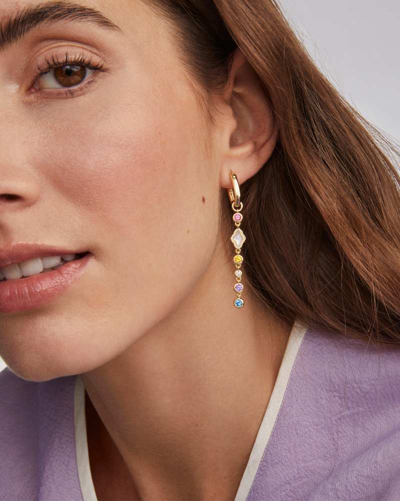 Mini Elisa and Abbie Gold Huggie Earrings