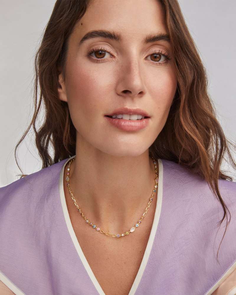 Mini Elisa and Abbie Gold Strand Necklace