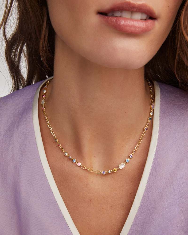 Mini Elisa and Abbie Gold Strand Necklace