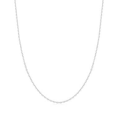 Silver Mini Link Charm Chain Necklace