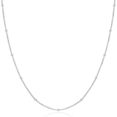 Silver Orb Chain Necklace