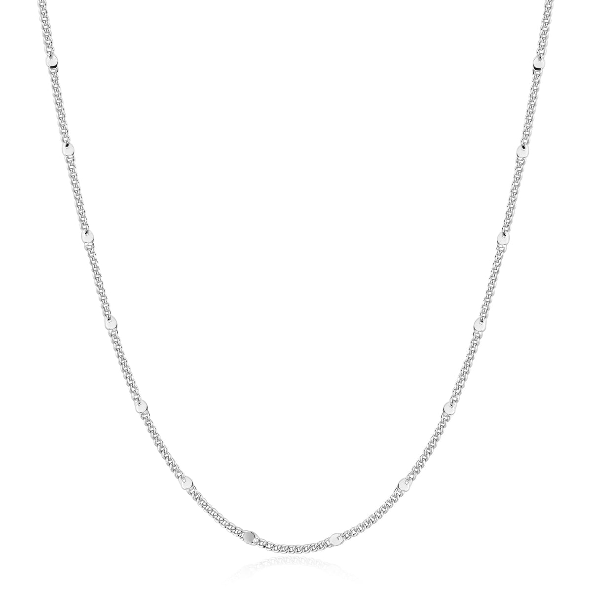 Silver Spheres Chain Necklace