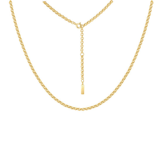 Gold Classic Rolo Chain Necklace