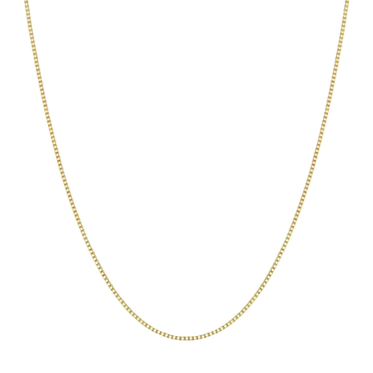 Gold Box Chain Necklace