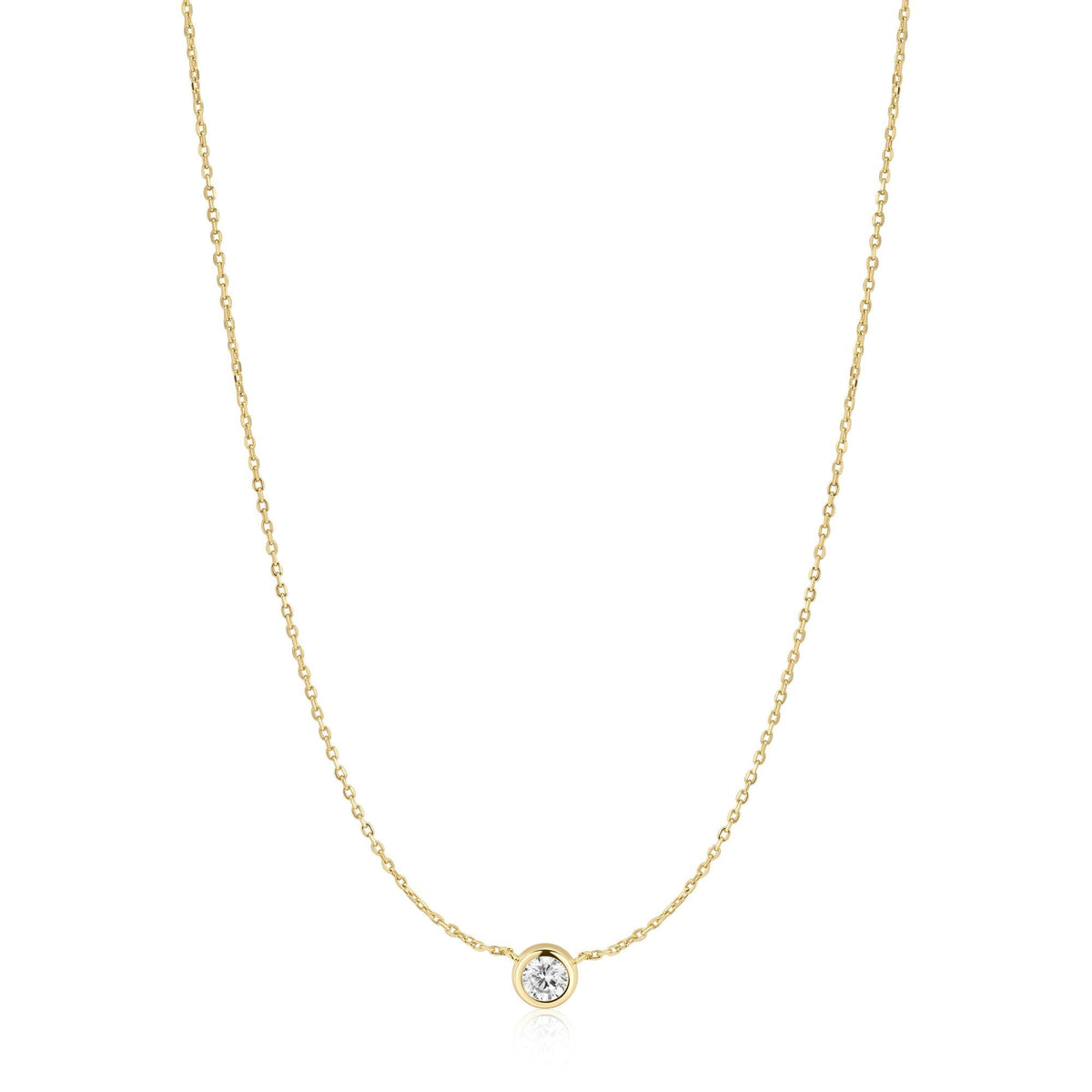 Gold Just You Solitaire Necklace
