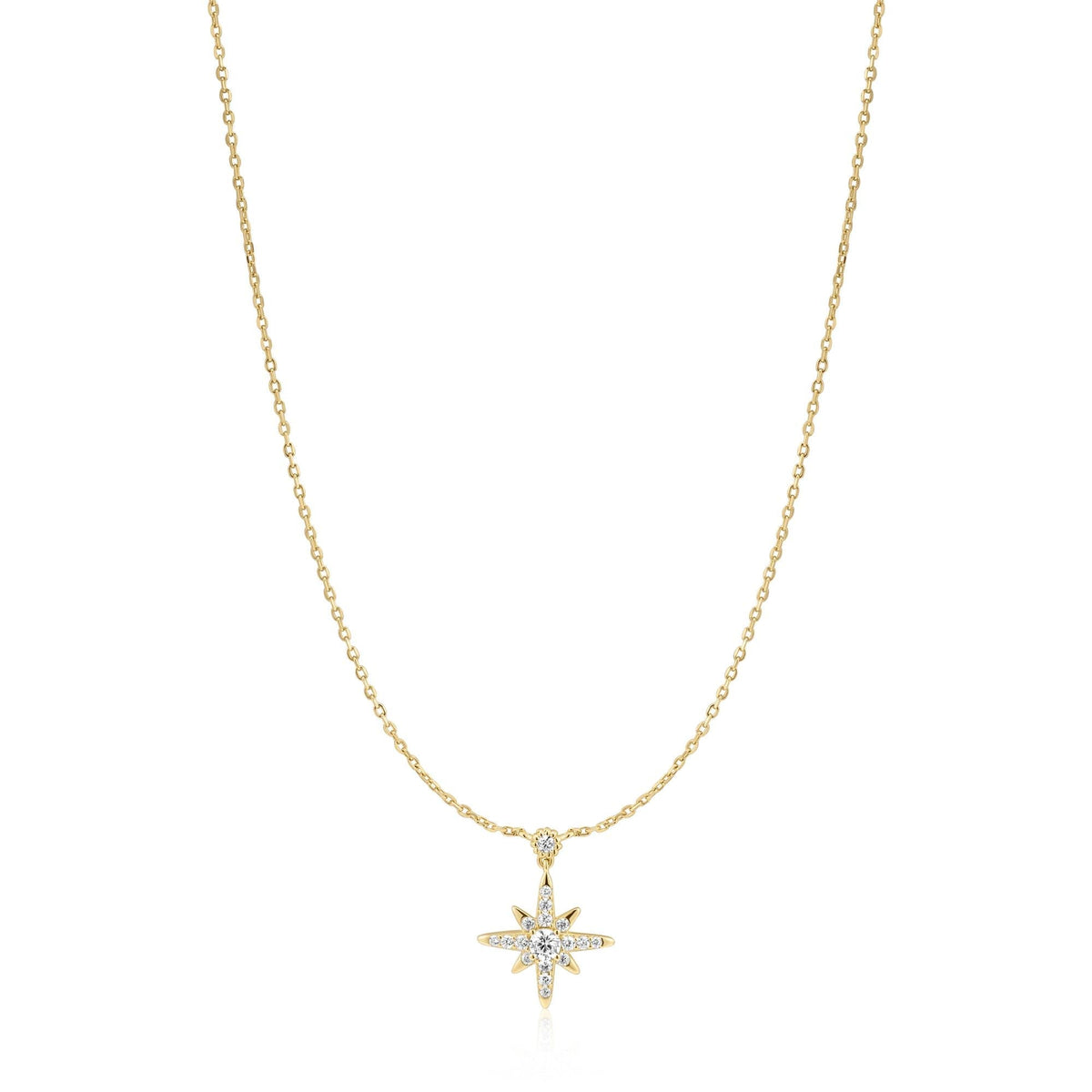 Gold Sparkling Nova Star Necklace