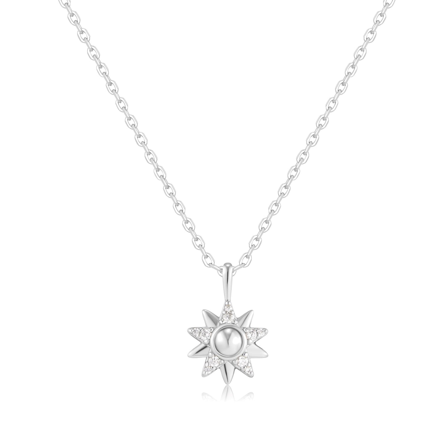 Silver Sunburst Necklace