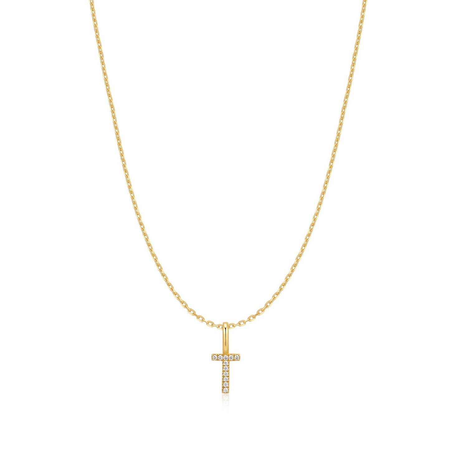 Gold Letter T Initial Necklace