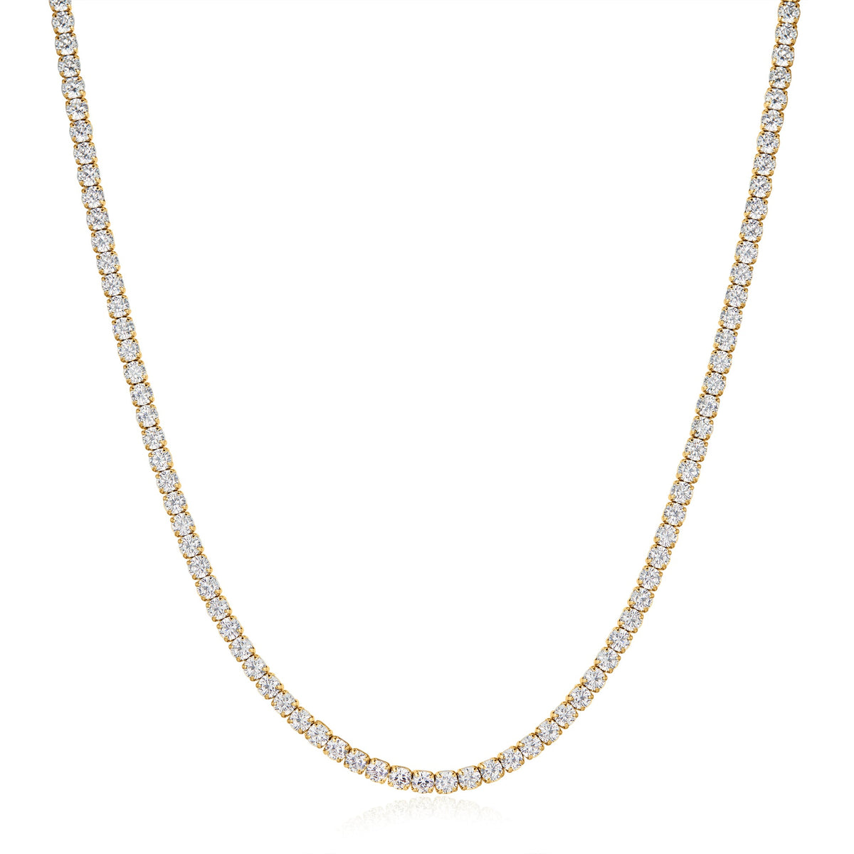 Gold Classic Tennis Necklace