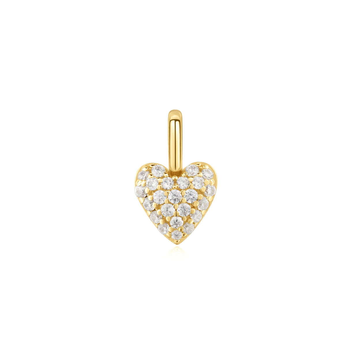 Gold Heart Pav¨¦ Charm