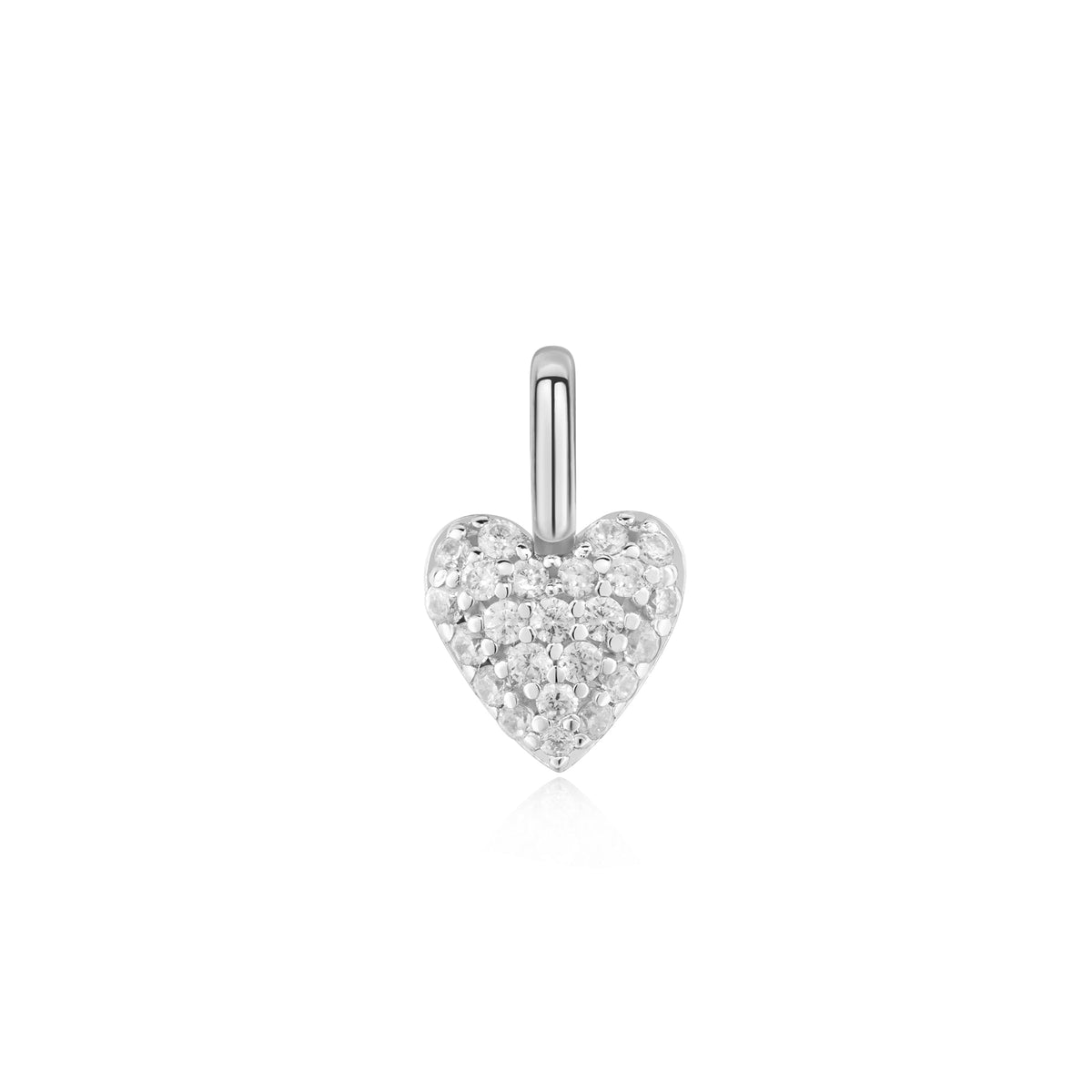 Silver Heart Pav¨¦ Charm