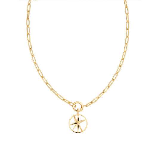 Gold Star Circle Charm