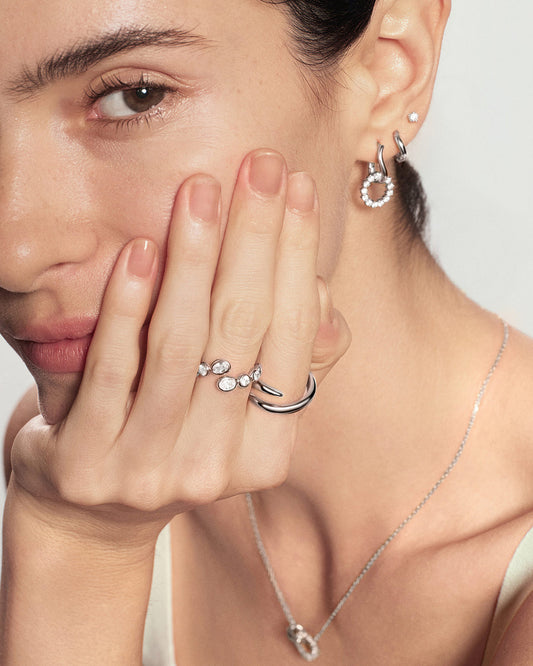 Silver Spiral Adjustable Ring