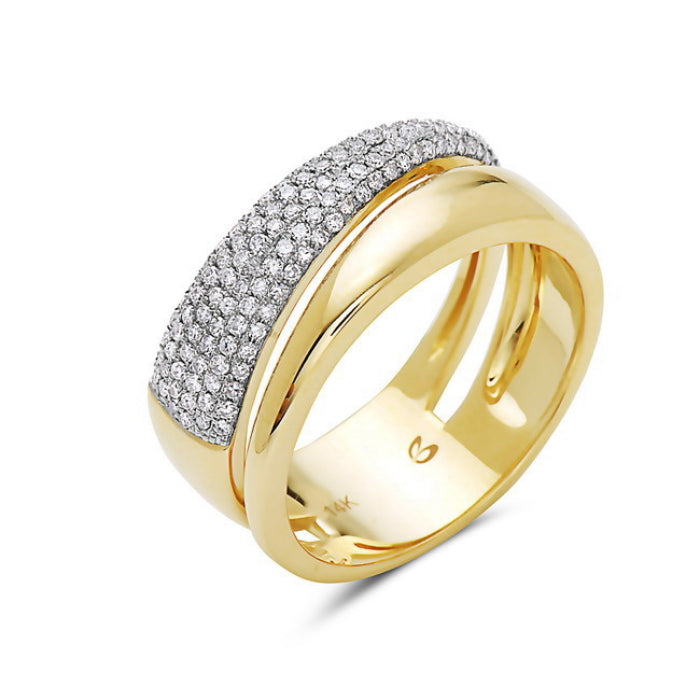 14 Karat Yellow Gold Diamond Ring
