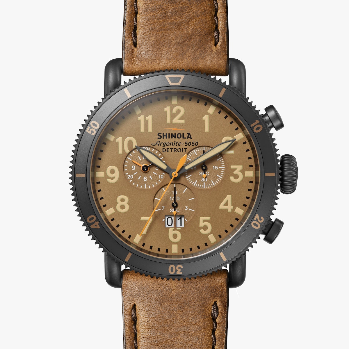 THE RUNWELL SPORT CHRONO 48MM | Dark Camel